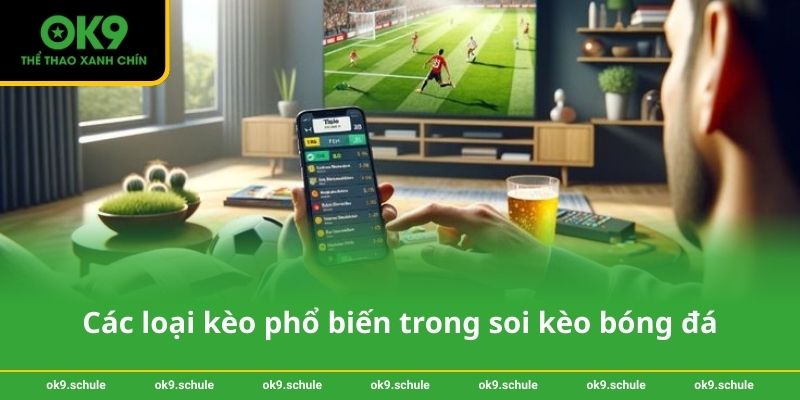 Soi kèo bóng đá OK9 - Chiến lược giúp tăng tỷ lệ thắng cược 2 Các loại kèo phổ biến trong soi kèo bóng đá