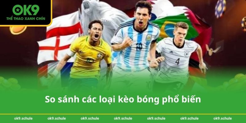 Các loại kèo bóng chi tiết giúp tối ưu tỷ lệ thắng trên OK9 3 So sánh các loại kèo bóng phổ biến